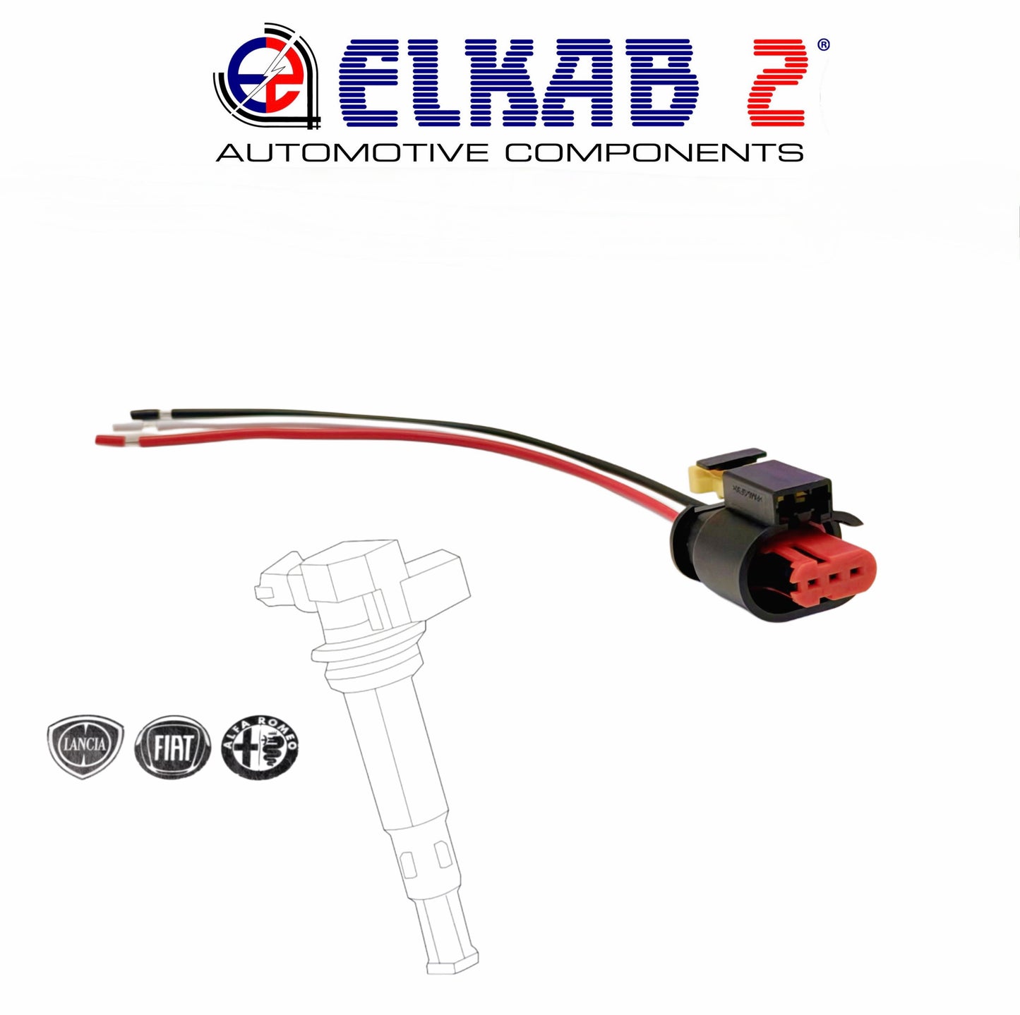 Connettore Bobine Accensione Motore 1.4 T-Jet Fiat, Alfa, Lancia Spina Cablaggio OEM 71752816-001 Punto, 500, MiTo, Giulietta, Renegade.