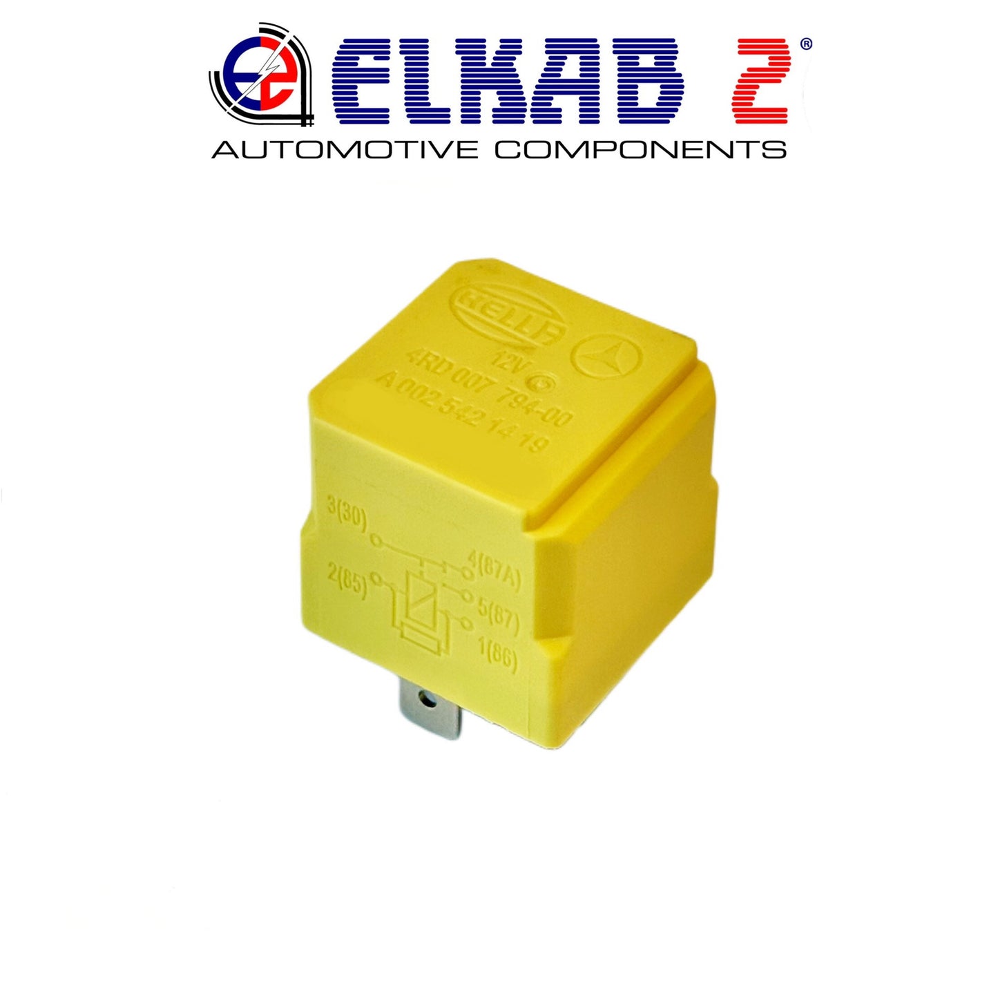 Relè 12V Mercedes Hella A0025421419 Giallo 4Pin A/C Ventola Aria Pompa ORIGINALE