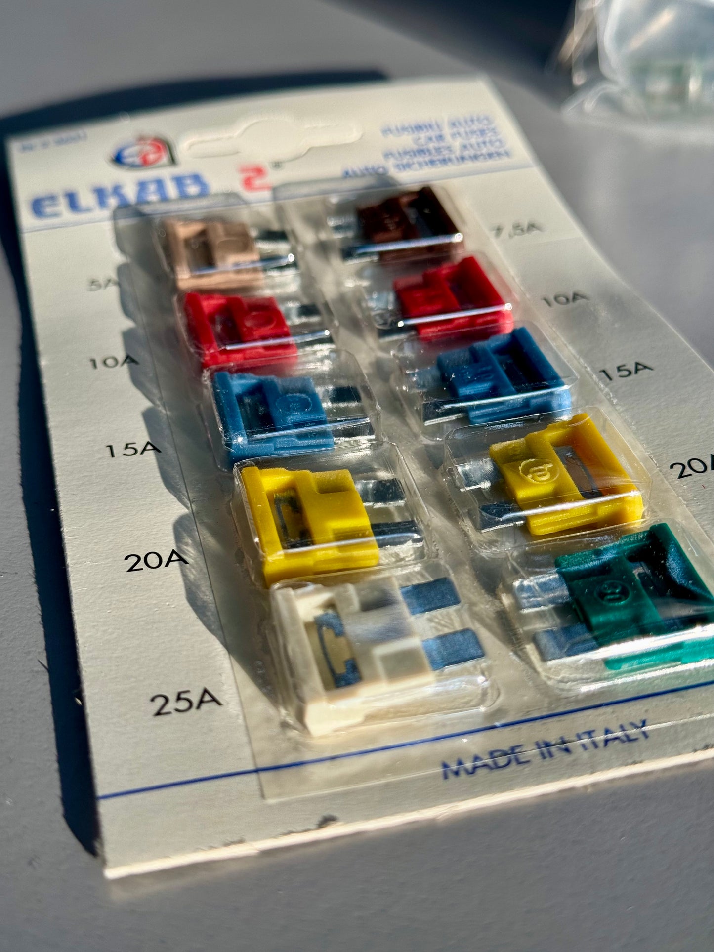 Kit Fusibili Per Auto 5A, 7,5A, 10A, 15A, 20A, 25A, 30A Fusibili Lamellari Medi Standard