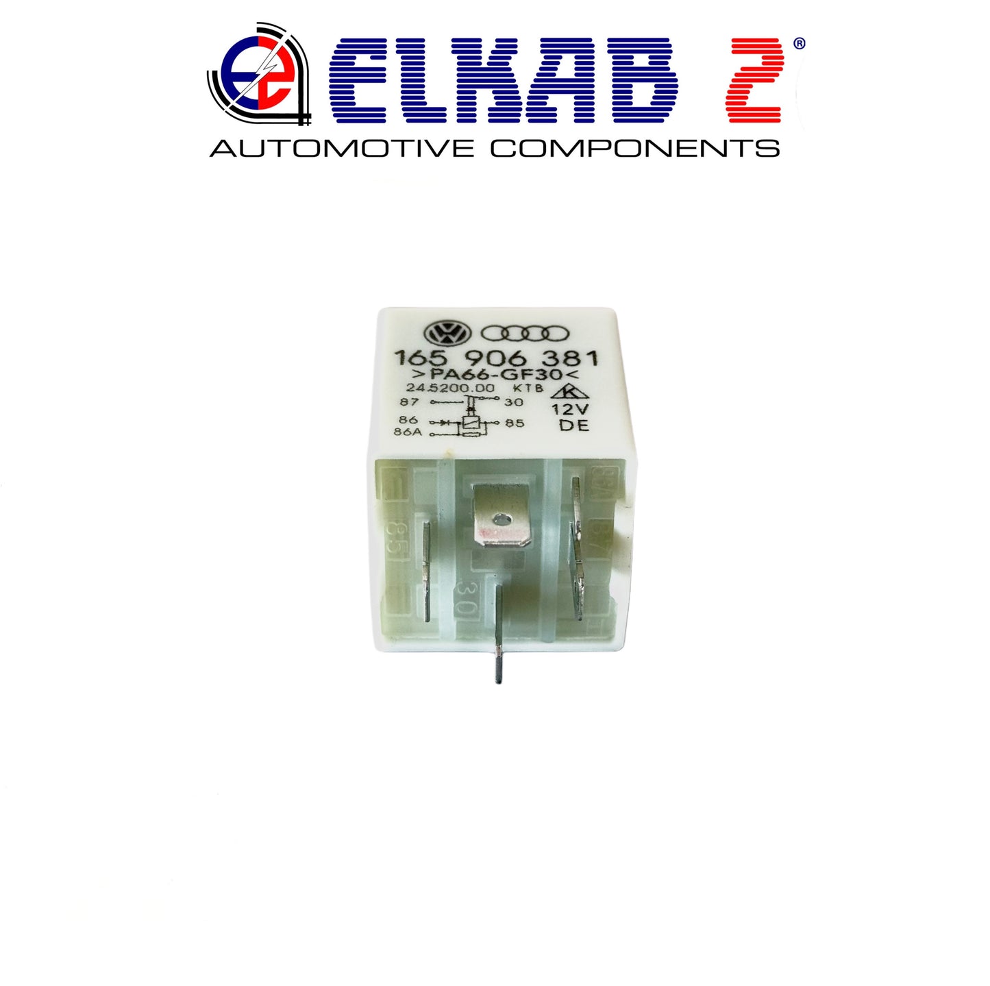 Relè 12V 30 Centralina Pompa Carburante, VW Audi Seat Skoda 165906381 Passat, Polo, Golf, A4, A6, Q5, Q3 Arona, Ibiza Octavia ORIGINALE