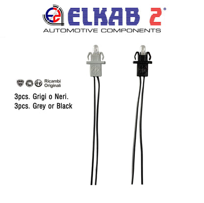 3 Luci Lampadine T5 CABLATE con Portalampada per Cruscotto Spie Fiat Alfa, Lancia Punto, Panda, Ypsilon, 600, 500, Giulietta ORIGINALI