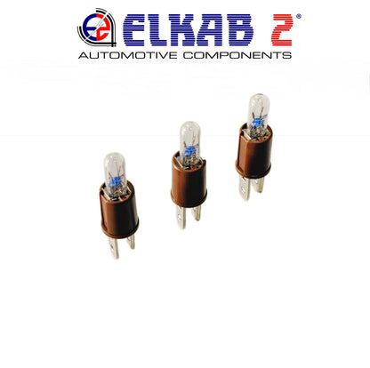 3 Luci Lampadine Tuttovetro con Portalampada T5 per Cruscotto Spie, Tachimetro, Contagiri, Fiat Alfa, Lancia, Trattori, Scooter.