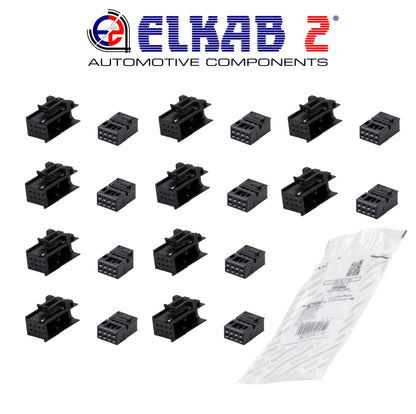 10 Connettori Cavo, Cablaggio TE, TYCO 8Vie MQS 1745000-3 Nero ORIGINALI