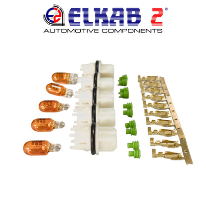 Portalampada T10 Lampadine Arancio Luci Freccie Specchio Furgone Auto, Fiat Ducato, Peugeot Boxer, Citroen Jumper, Opel Movano 5 PEZZI.