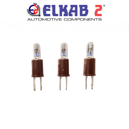 3 Luci Lampadine Tuttovetro con Portalampada T5 per Cruscotto Spie, Tachimetro, Contagiri, Fiat Alfa, Lancia, Trattori, Scooter.