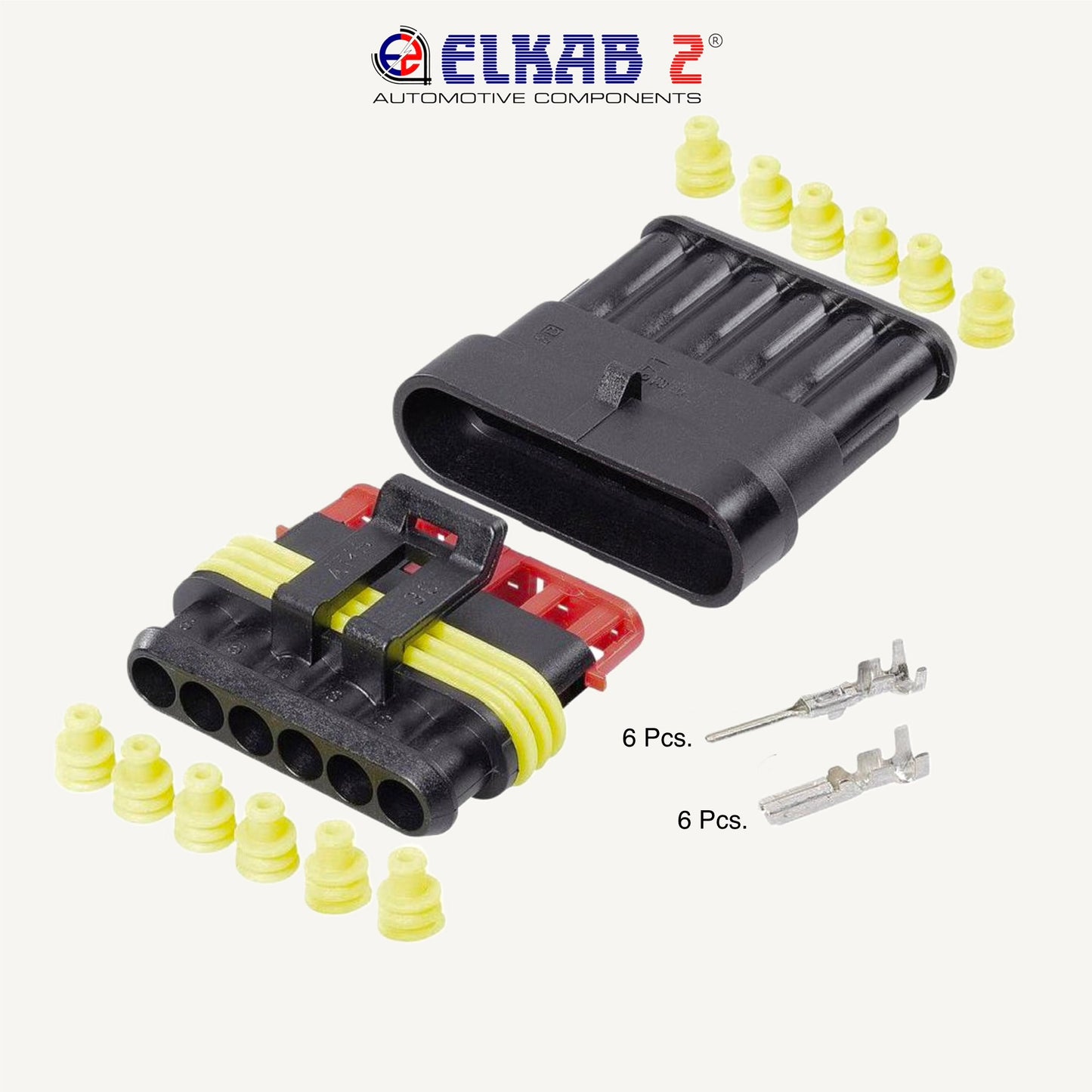 KIT Connettori Terminali SUPER SEAL Maschio Femmina TE, TYCO, AMP, da 1 a 6 Vie, Pin ORIGINALI