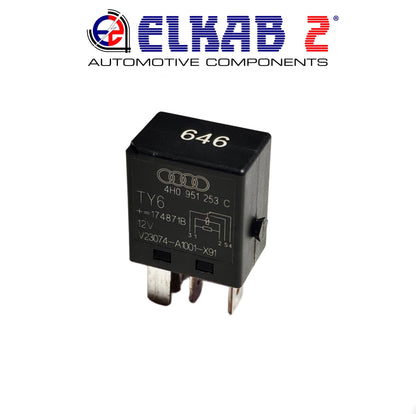 Relè 646 12V,  4H0 951 253 C Audi, VW Seat Skoda, TE, V23074-A1001-X91 ORIGINALE Passat, Polo, Golf, RS, A6, Q5, Q3 Arona, Ibiza Octavia ORIGINALE