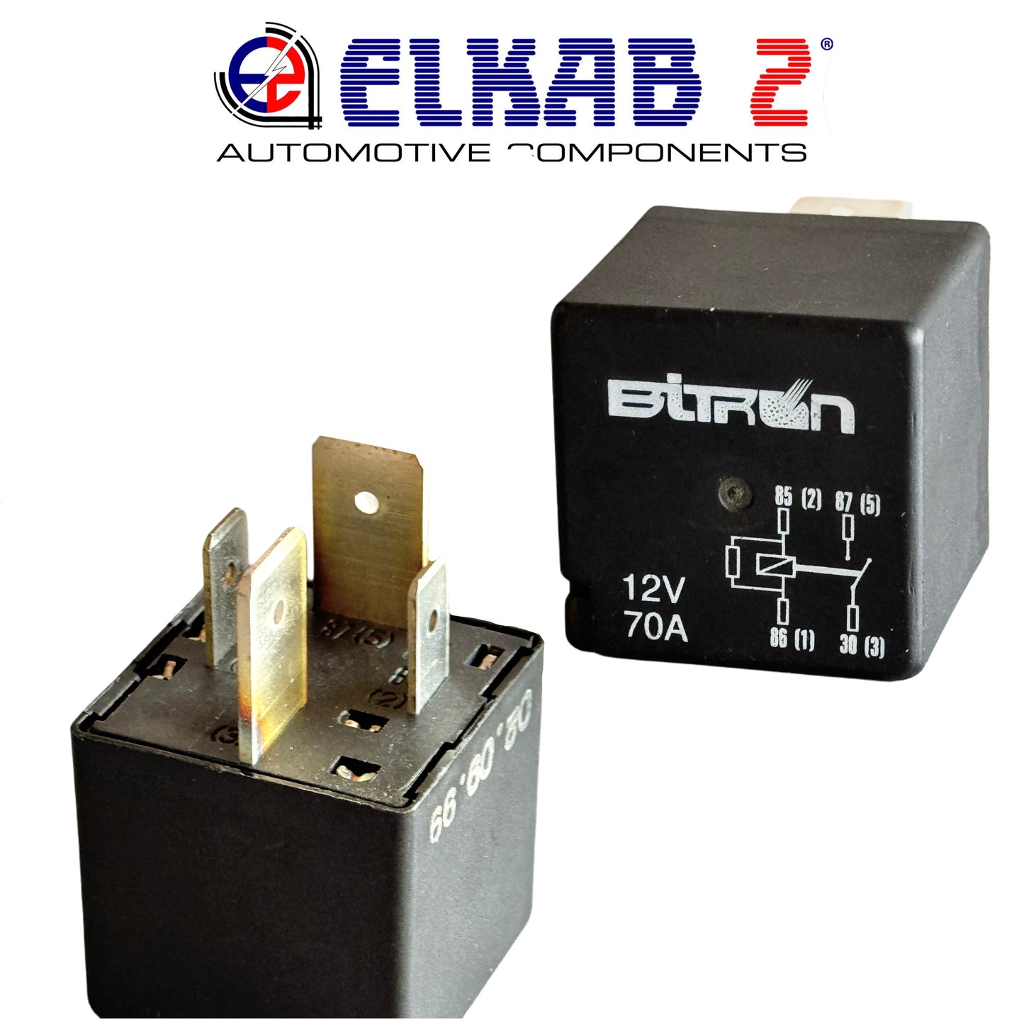 Relè Automobile 12v 70a 4 Contatti, Multifunzione BITRON per Iveco Daily, Fiat, Alfa, Lancia, ORIGINALE.