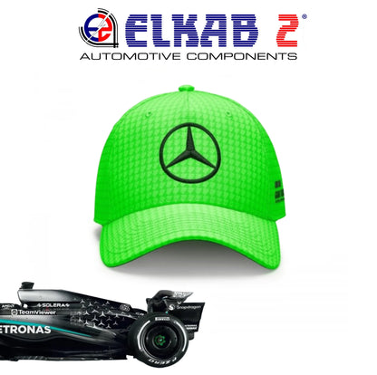 Cappellino Mercedes-AMG Petronas Formula 1 Lewis Hamilton George Russell Team Verde Nero Bianco