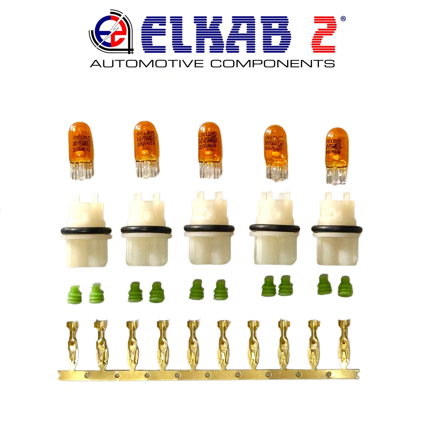 Portalampada T10 Lampadine Arancio Luci Freccie Specchio Furgone Auto, Fiat Ducato, Peugeot Boxer, Citroen Jumper, Opel Movano 5 PEZZI.