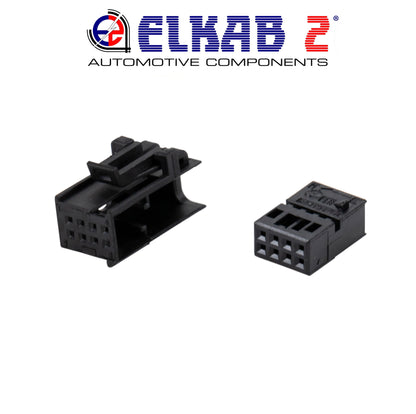 10 Connettori Cavo, Cablaggio TE, TYCO 8Vie MQS 1745000-3 Nero ORIGINALI