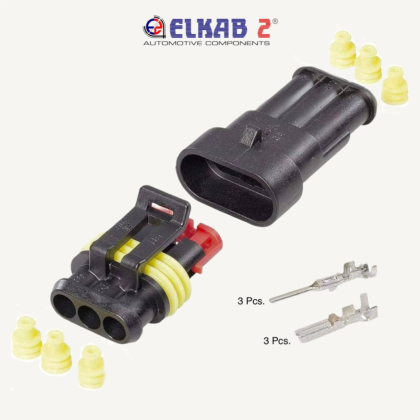 KIT Connettori Terminali SUPER SEAL Maschio Femmina TE, TYCO, AMP, da 1 a 6 Vie, Pin ORIGINALI