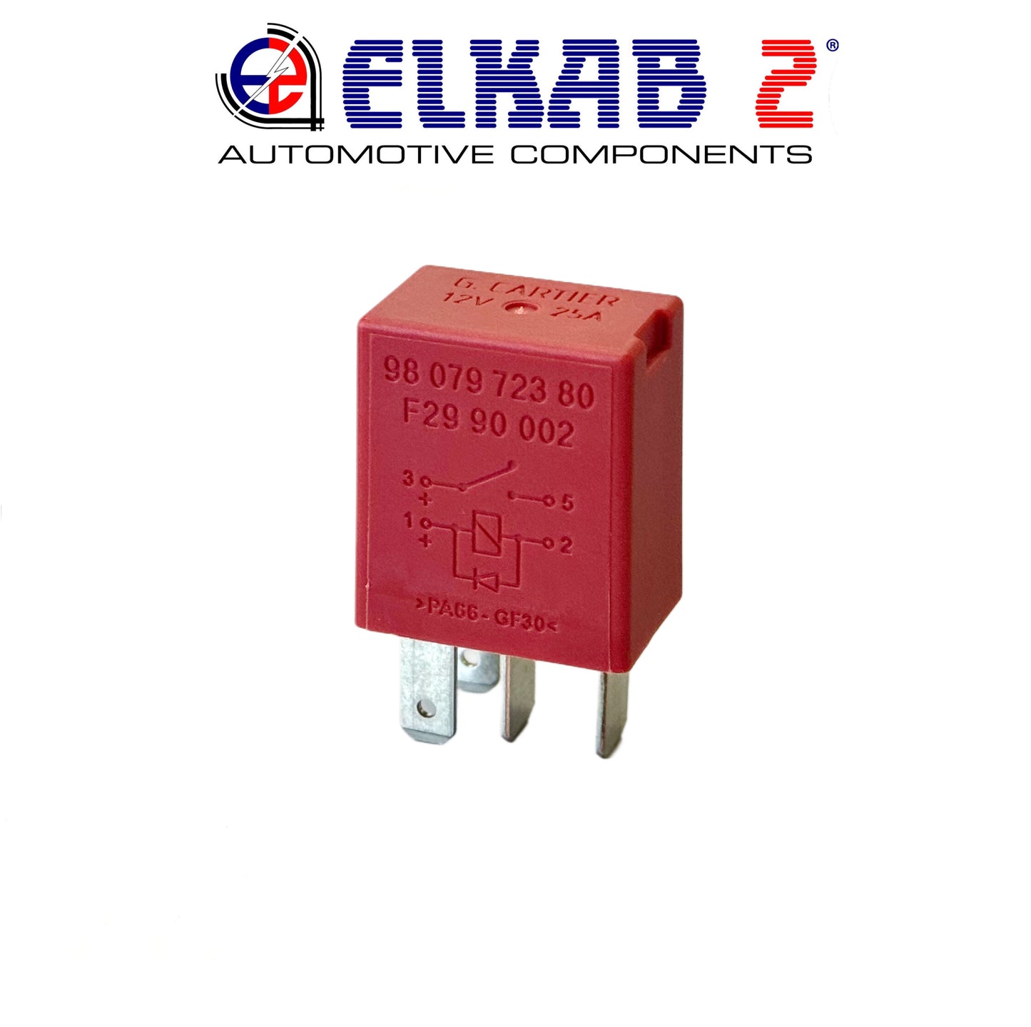 Relè Relay G. Cartier 12V 25A CITROEN PEUGEOT RENAULT Jumpy, C3, Clio, OEM 98 079 723 80, OEM F29 90 002 ORIGINALE