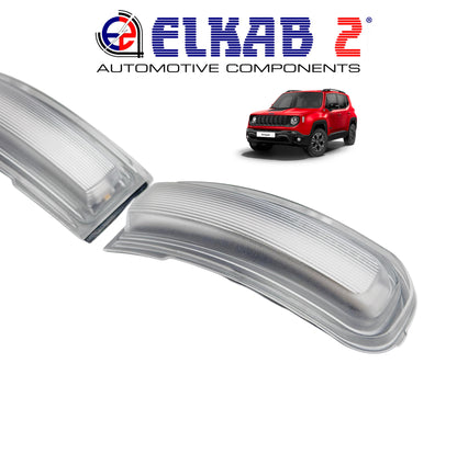 Coppia Luci a Led Freccie Specchio Bianche Jeep Renegade 2014-2023 Fanali Indicatori Direzione Istruzioni Incluse