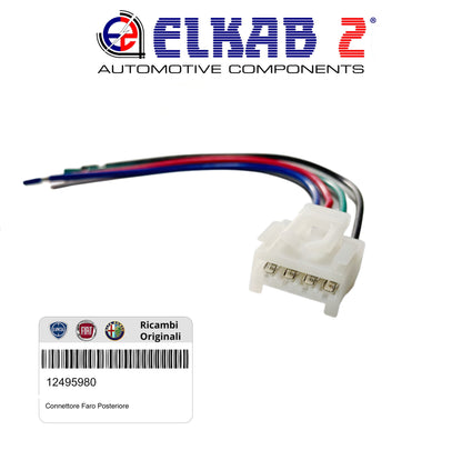 Connettore 4 Pin Fari Posteriori Cablaggio Spina Luci Fanali Fiat, Alfa, Lancia OEM 12495980 OEM 51277254 Punto, Panda, 147, 156, 159
