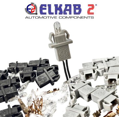 3 Luci Lampadine T5 CABLATE con Portalampada per Cruscotto Spie Fiat Alfa, Lancia Punto, Panda, Ypsilon, 600, 500, Giulietta ORIGINALI