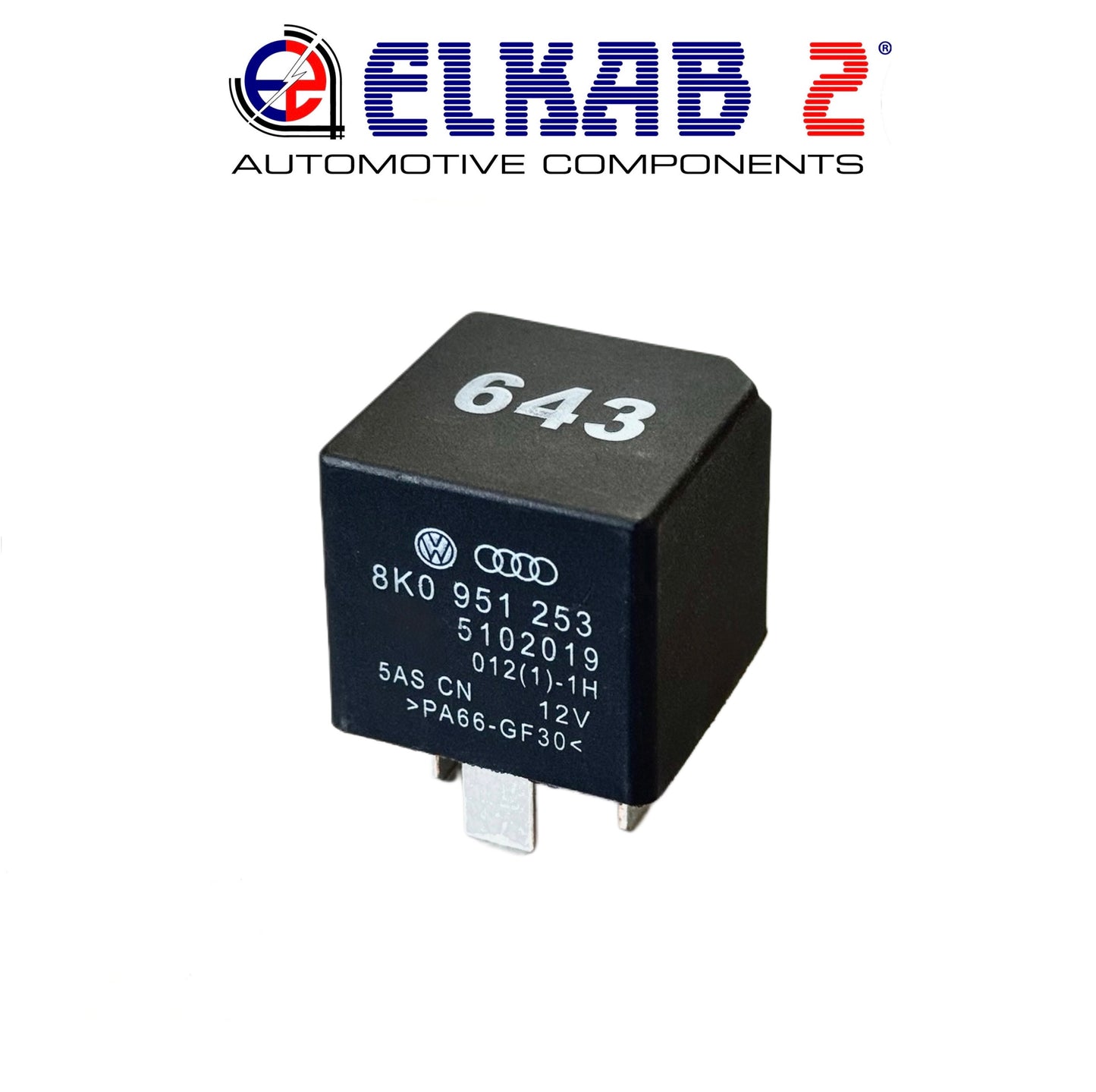 Relè 643 1KO951253A 12V, Audi VW Seat Skoda, Modulo Controllo 8K0951253 Passat, Polo, Golf, RS, A6, Q5, Q3 Arona, Ibiza Octavia ORIGINALE