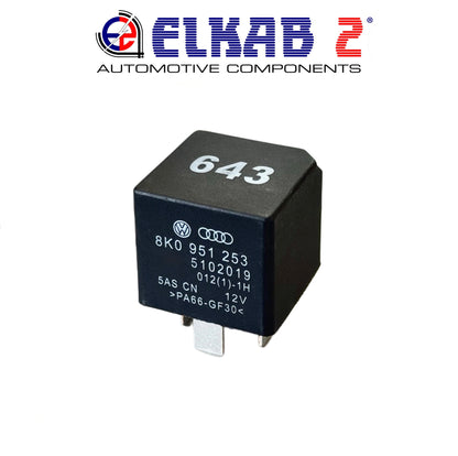 Relè 643 1KO951253A 12V, Audi VW Seat Skoda, Modulo Controllo 8K0951253 Passat, Polo, Golf, RS, A6, Q5, Q3 Arona, Ibiza Octavia ORIGINALE