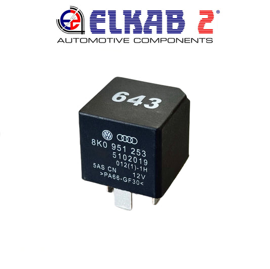 Relè 643 1KO951253A 12V, Audi VW Seat Skoda, Modulo Controllo 8K0951253 Passat, Polo, Golf, RS, A6, Q5, Q3 Arona, Ibiza Octavia ORIGINALE