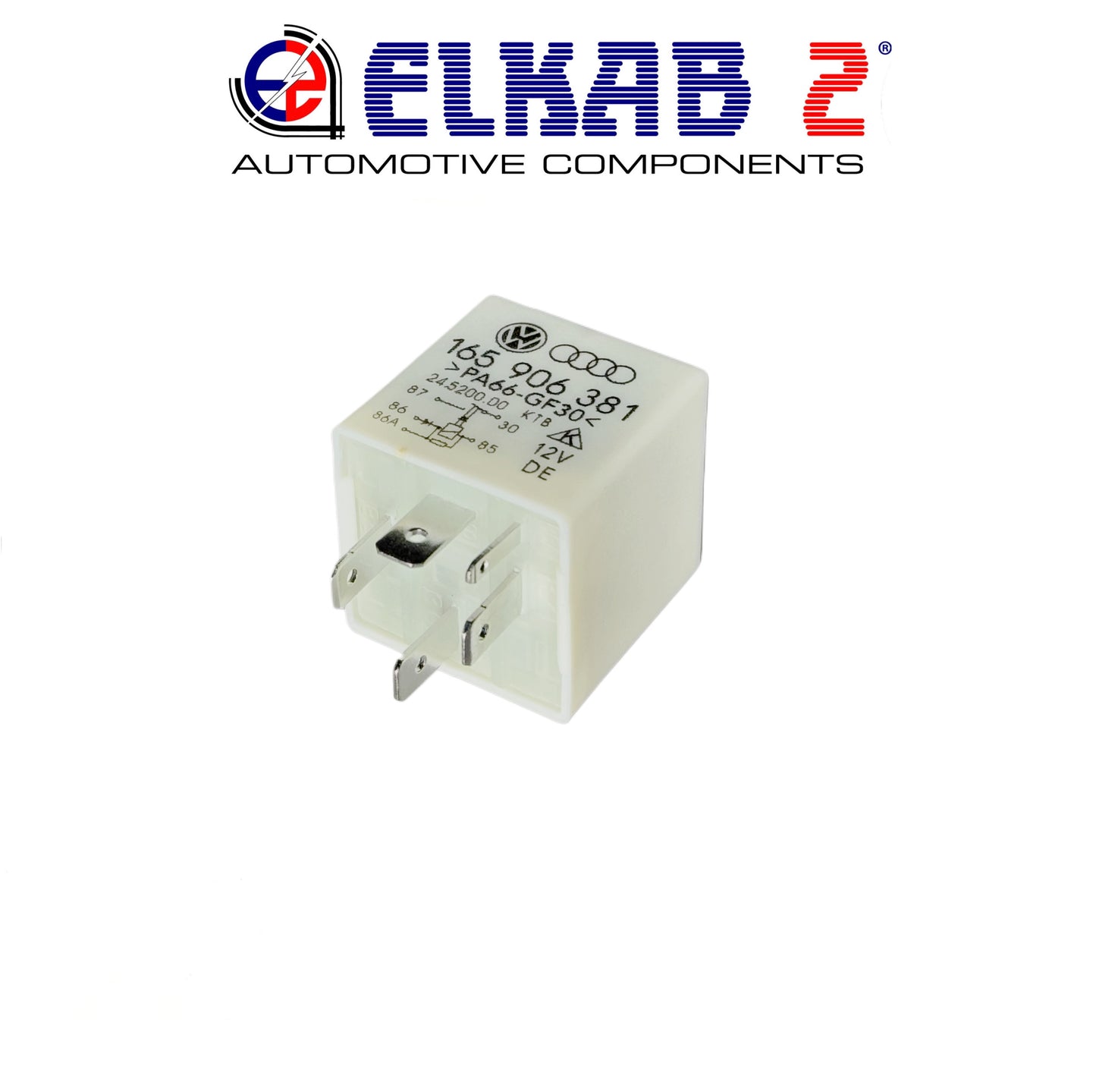 Relè 12V 30 Centralina Pompa Carburante, VW Audi Seat Skoda 165906381 Passat, Polo, Golf, A4, A6, Q5, Q3 Arona, Ibiza Octavia ORIGINALE