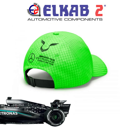 Cappellino Mercedes-AMG Petronas Formula 1 Lewis Hamilton George Russell Team Verde Nero Bianco