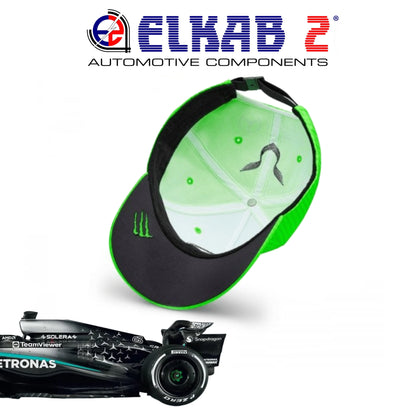 Cappellino Mercedes-AMG Petronas Formula 1 Lewis Hamilton George Russell Team Verde Nero Bianco