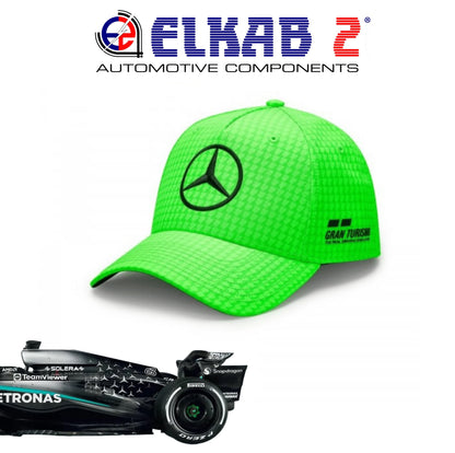 Cappellino Mercedes-AMG Petronas Formula 1 Lewis Hamilton George Russell Team Verde Nero Bianco