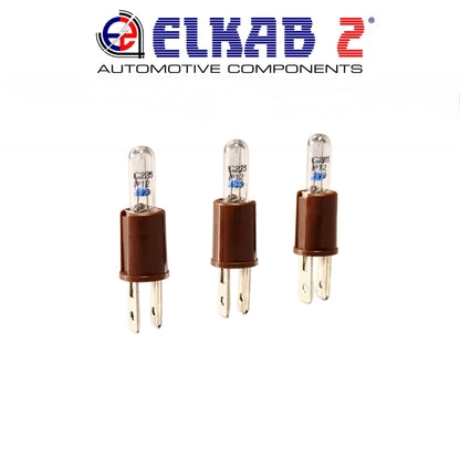 3 Luci Lampadine Tuttovetro con Portalampada T5 per Cruscotto Spie, Tachimetro, Contagiri, Fiat Alfa, Lancia, Trattori, Scooter.