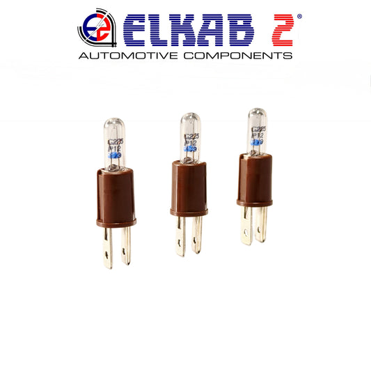 3 Luci Lampadine Tuttovetro con Portalampada T5 per Cruscotto Spie, Tachimetro, Contagiri, Fiat Alfa, Lancia, Trattori, Scooter.